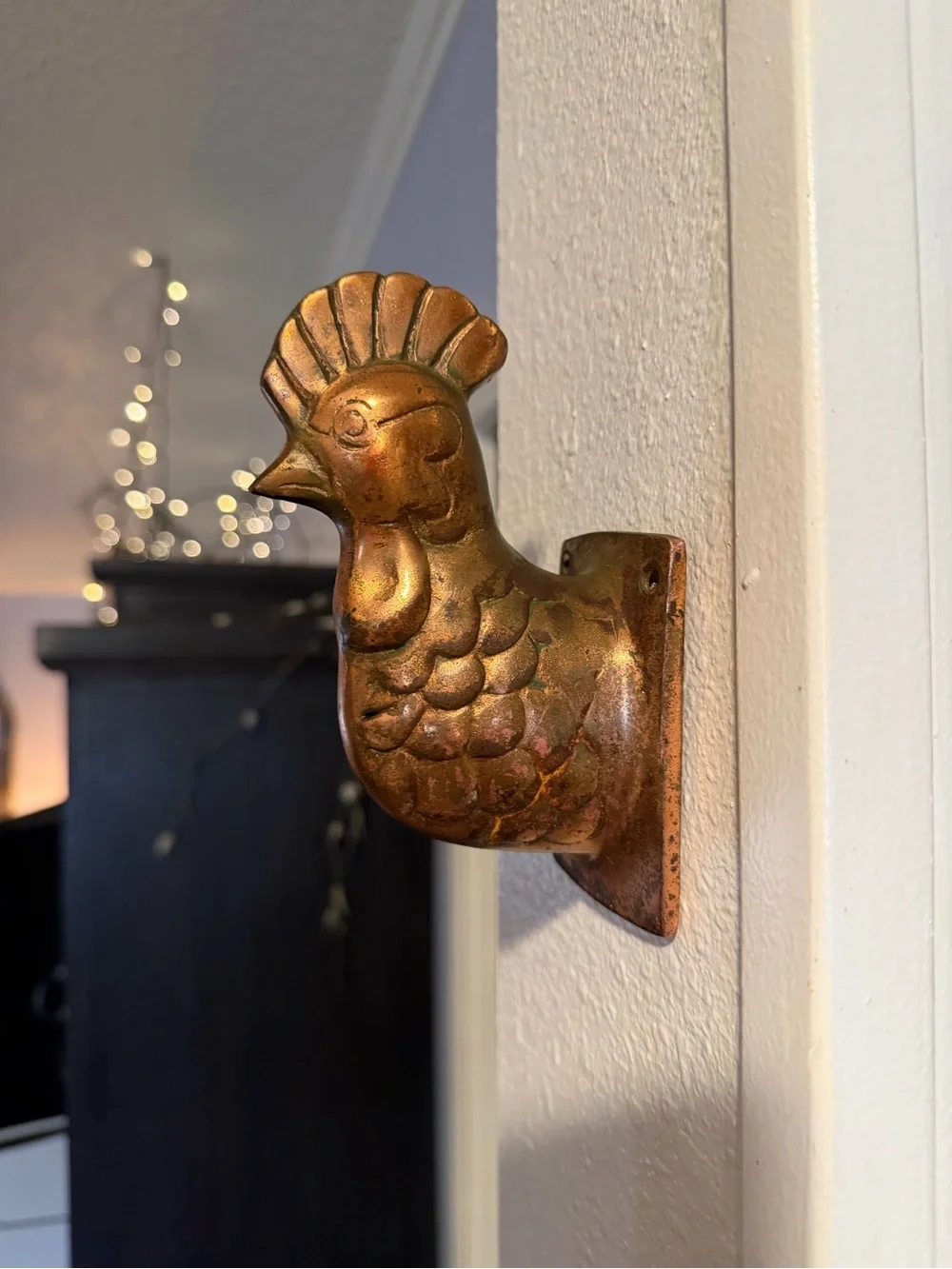 Rooster Wall Hook in Copper Finish - Decorative Home Hook